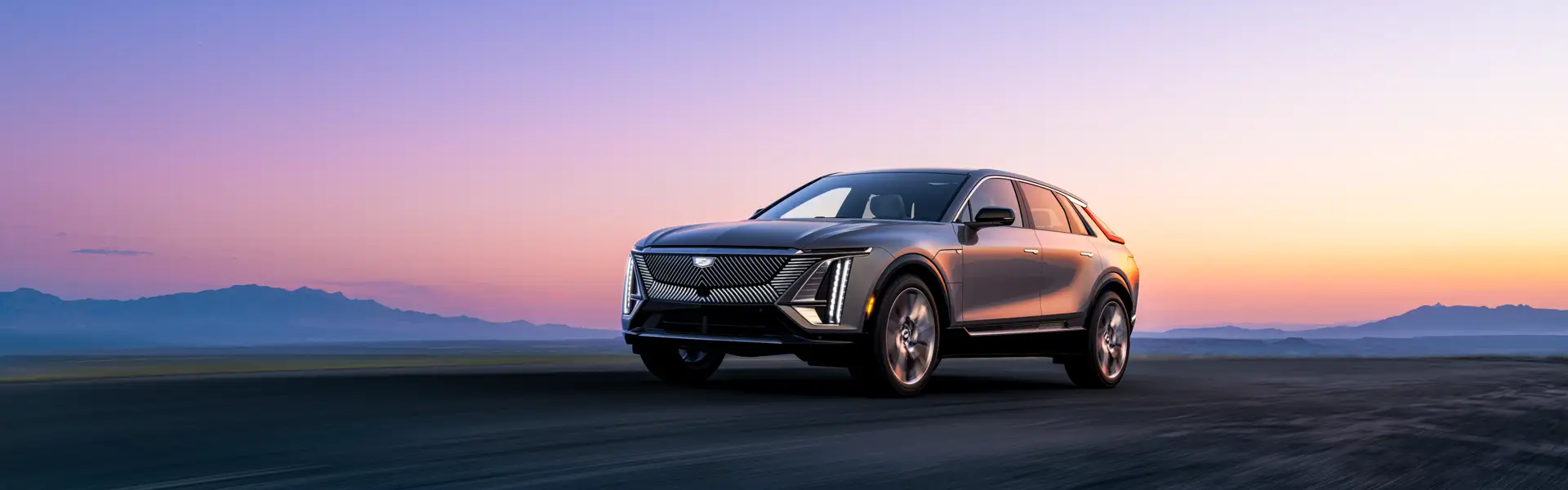 2023 Cadillac LYRIQ with purple background