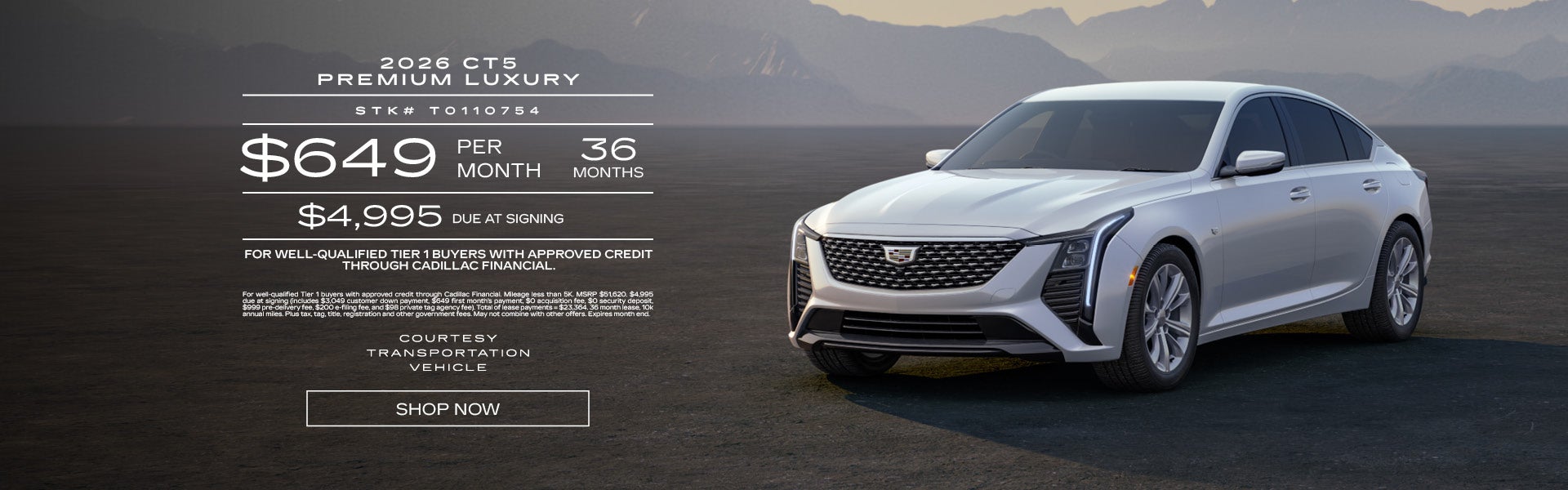 Courtesy 2026 CT5 Premium Luxury