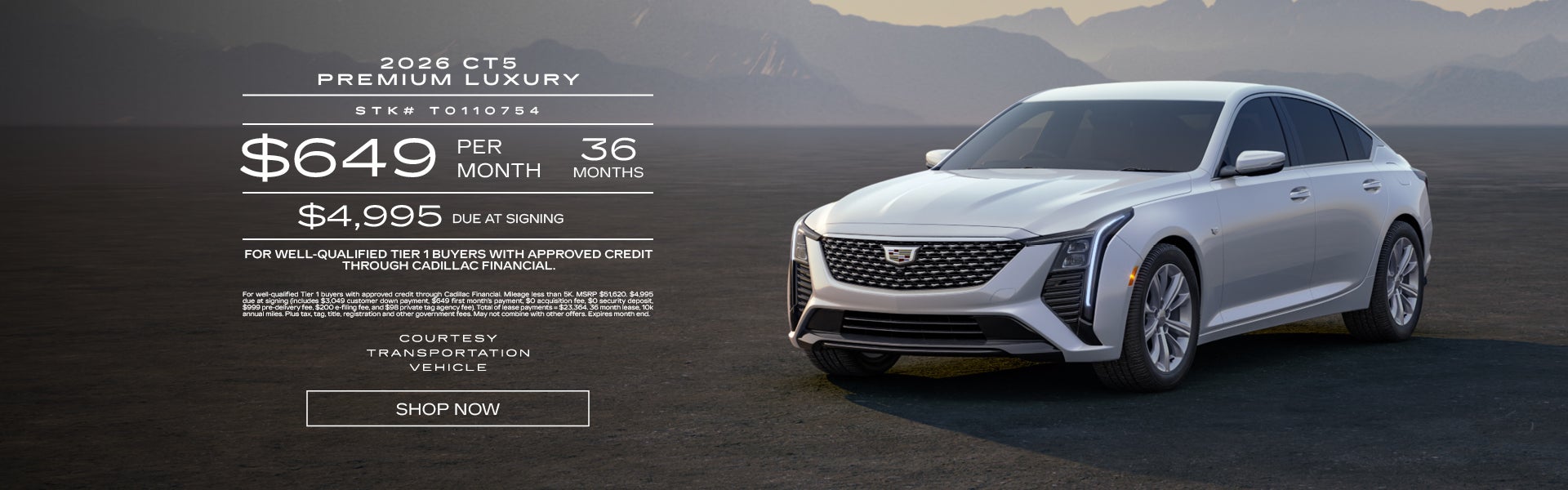 Courtesy 2026 CT5 Premium Luxury